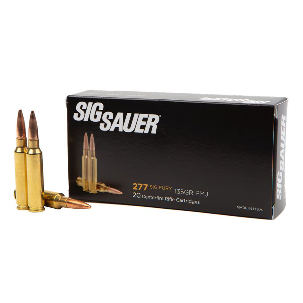 798681659821 Sig Sauer Elite Ball Performance Rifle Ammo 277 Sig Fury 135 Gr. Fmj 20 Rd.