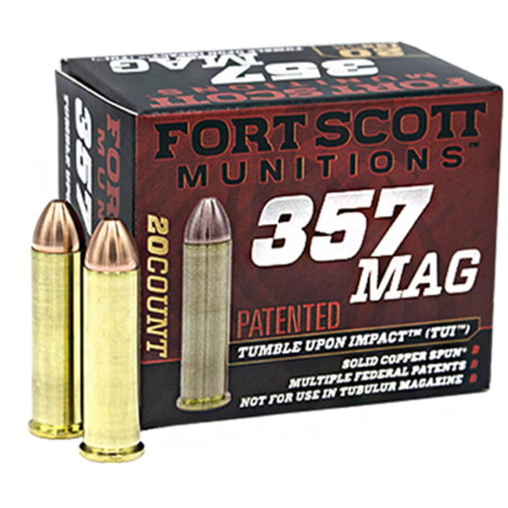 67552488 Fort Scott Munitions Pistol Ammo 357 Mag. 125 Gr. Tui 20 Rd.