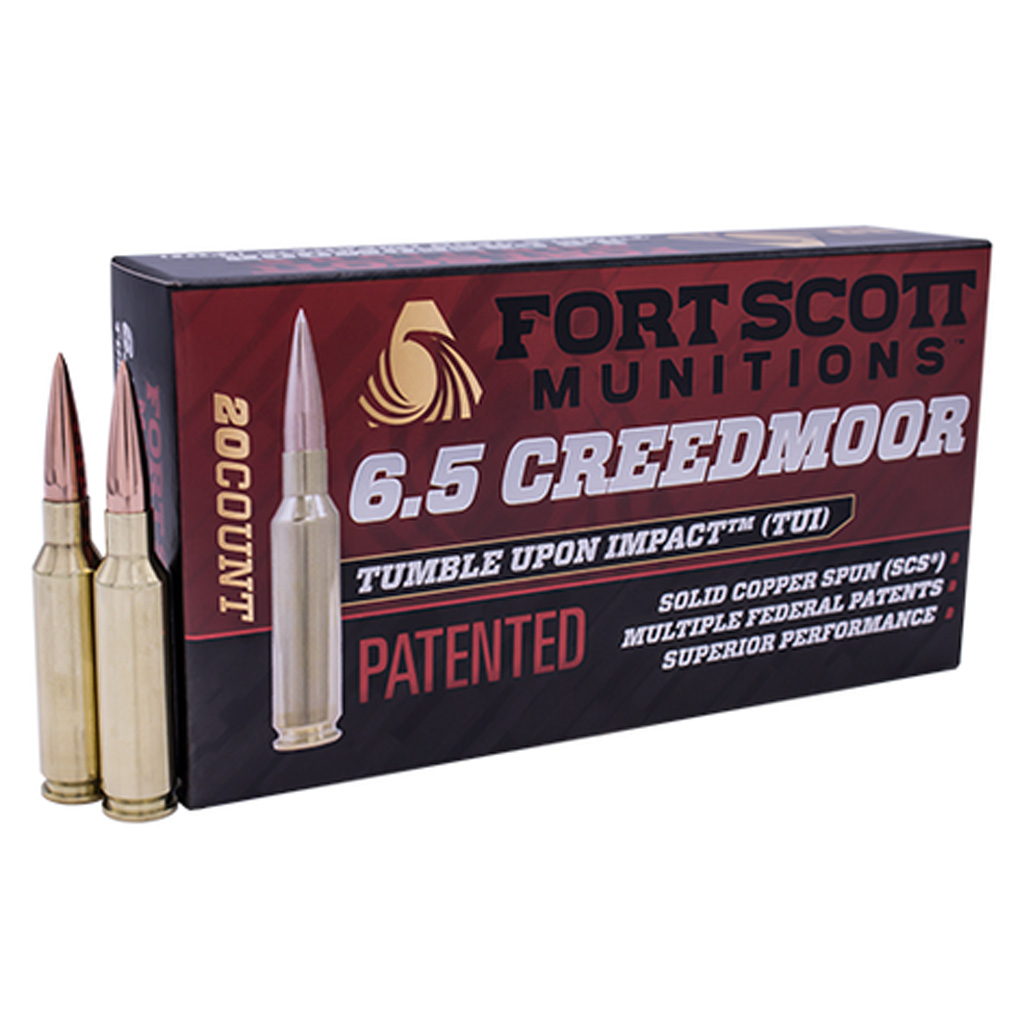758381721426 Fort Scott Munition Rifle Ammo 6.5 Creedmoor 123 Gr. Tui 20 Rd.