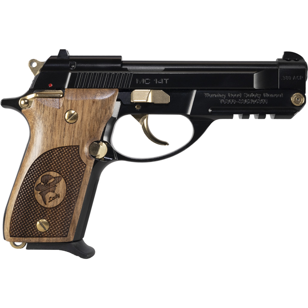 741566907326 Eaa Girsan Mc14t Lady Tipup Pistol 380 Acp 3.8 In. Black And Wood Grip 13 Rd.
