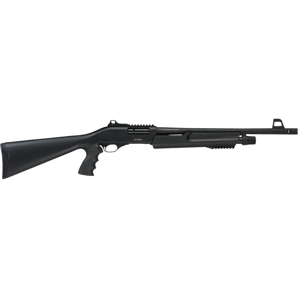 Ata Arms Etro Et10 Pump Action Shotgun 12 Ga. 18.5 In. Black 3 In. Ghost Ring Sights
