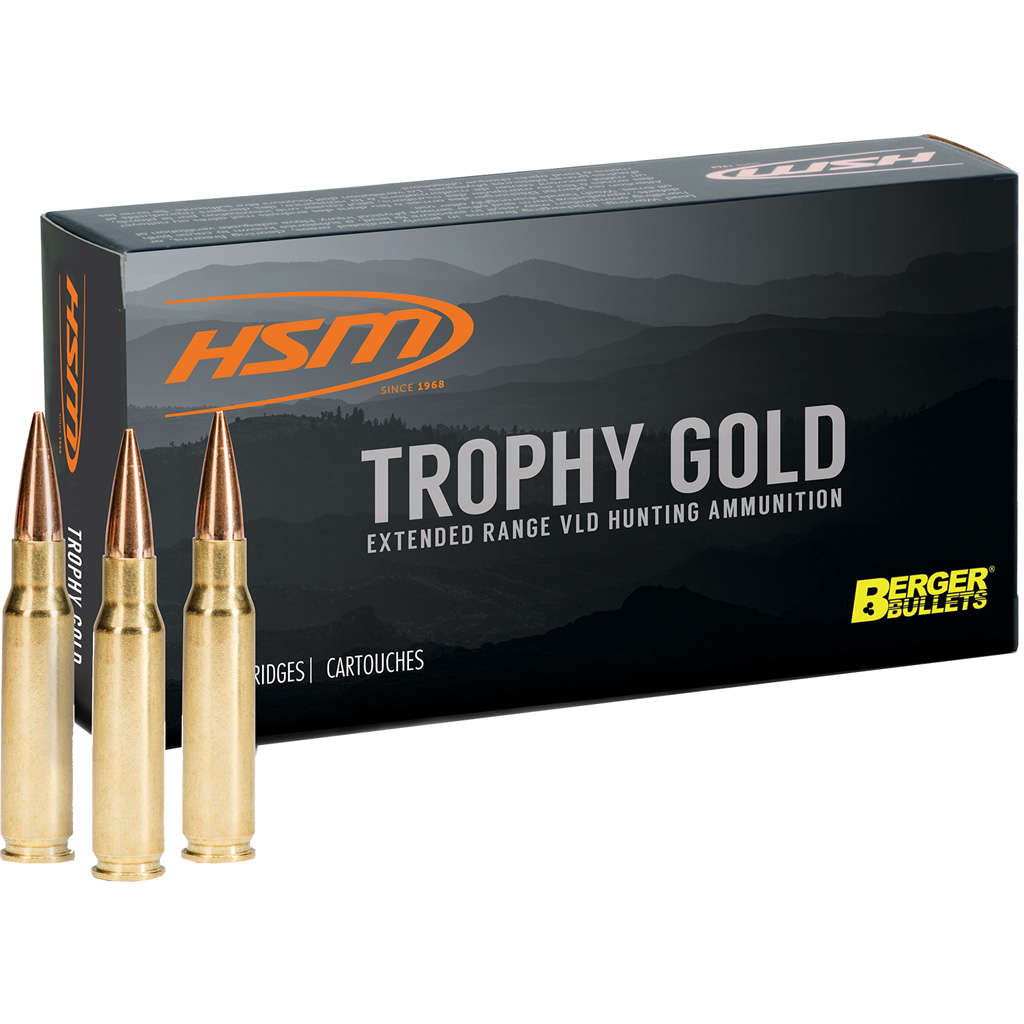837306001574 Hsm Trophy Gold Rifle Ammunition 30-06 Spgf Berger 168 Gr. 20 Rd.