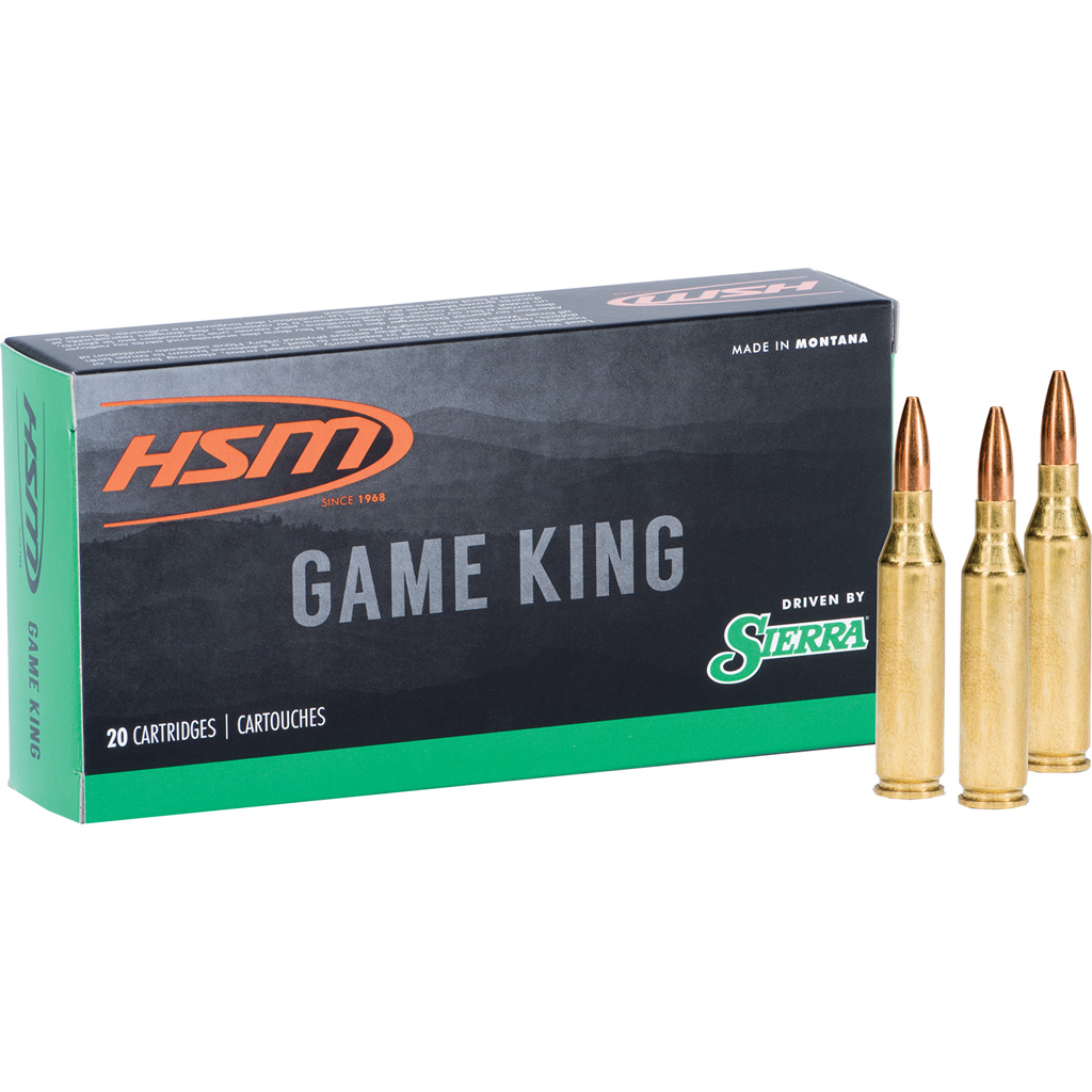 810742020125 Hsm Game King Rifle Ammunition 7mm Rem. Mag. Sierra Spitzer Bt 160 Gr. 20 Rd.