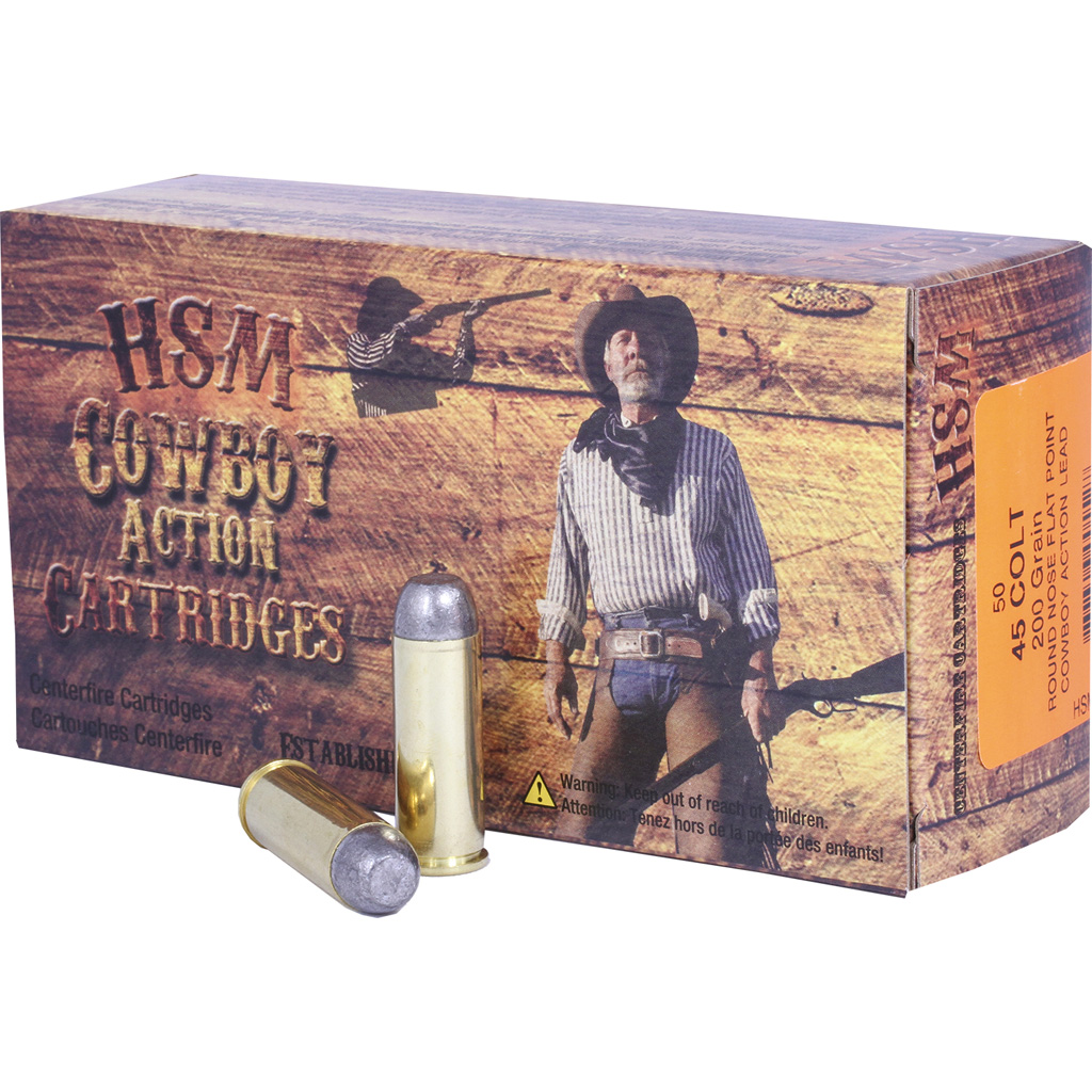 837306005527 Hsm Cowboy Action Handgun Ammunition 45 Colt 200 Gr. 50 Rd.