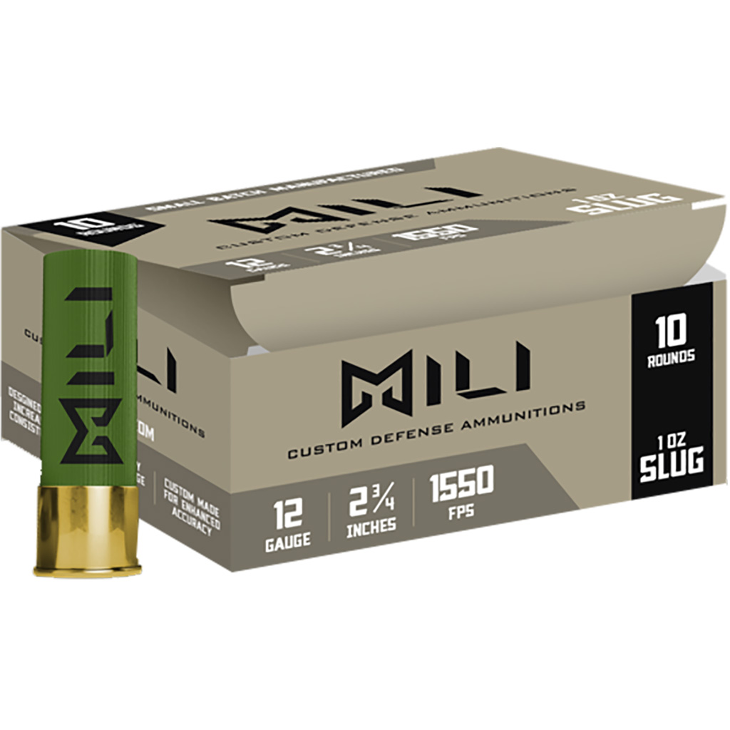 860005040025 Mili Self-defense Shotgun Loads 12 Ga. 2.75 In. Rifled Slug 10 Rd.