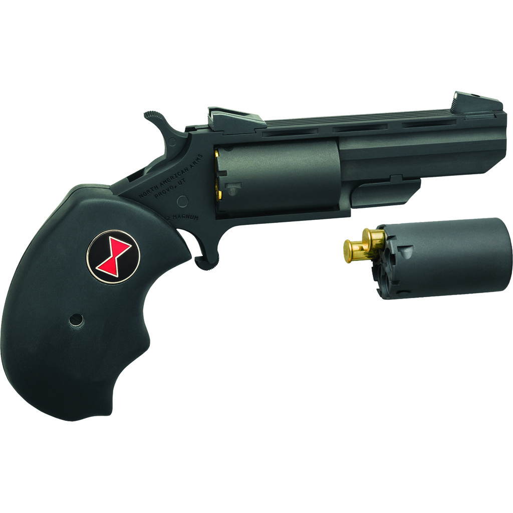 Naa Black Widow Revolver Combo 22 Lr/.22 Wmr Matte Black 2 In. 5 Rd.