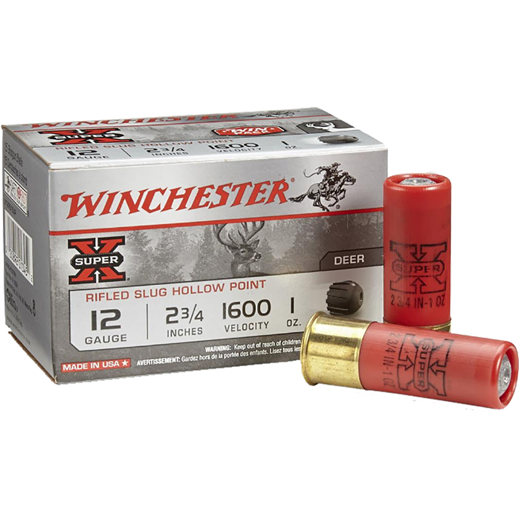 020892013452 Winchester Super-x Rifled Slug Hollow Point 12 Ga. 2.75 In. 1 Oz. Hollow Point Slug 15 Rd.