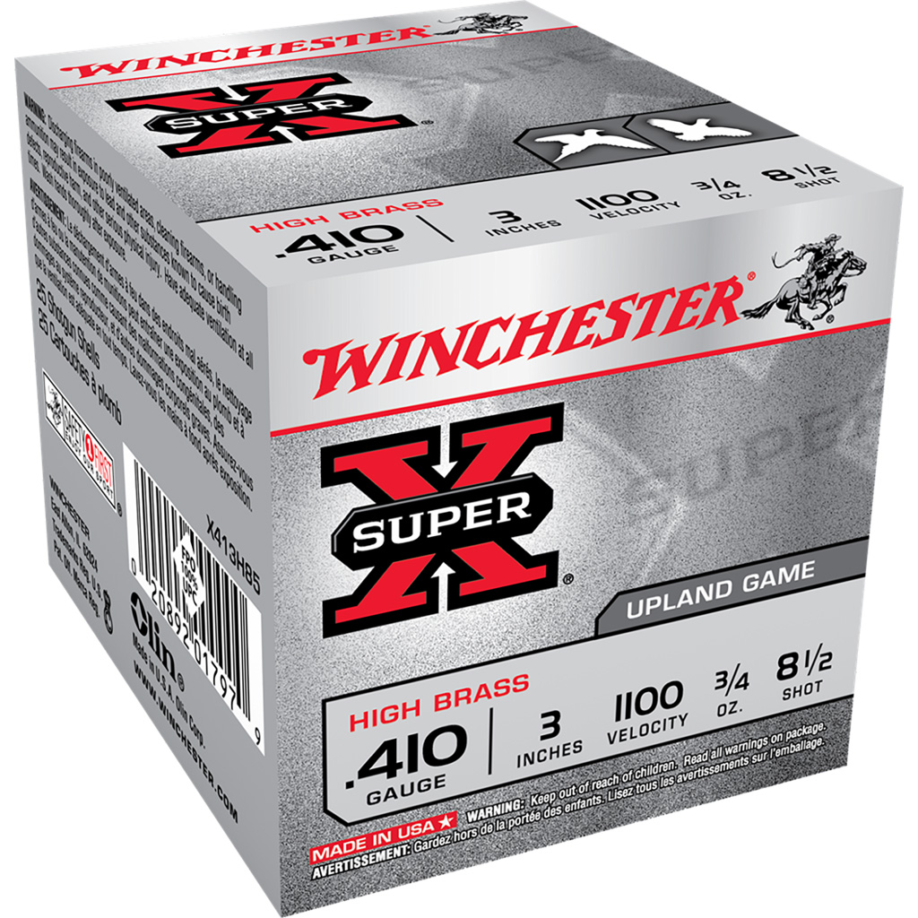 020892017979 Winchester Super-x High Brass Heavy Game Load 410 Ga. 3 In. 3/4 Oz. 8.5 Shot 25 Rd.