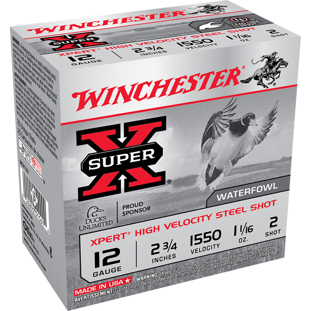 020892015616 Winchester Super-x Xpert Hi-velocity Steel 12 Ga. 2.75 In. 1 1/16 Oz. 2 Shot 25 Rd.