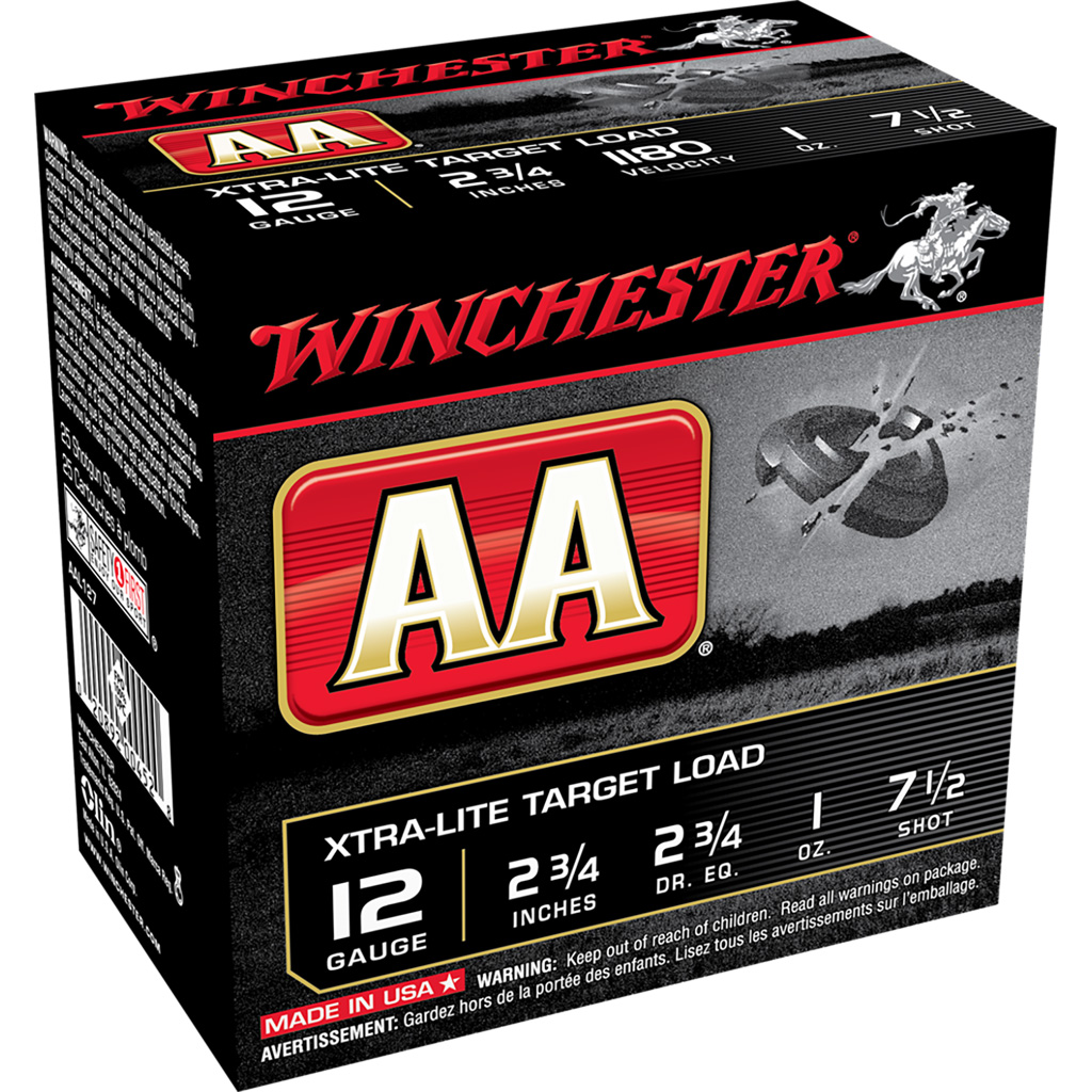 020892004528 Winchester Aa Xtra-lite Load 12 Ga. 2.75 In. 1 Oz. 7.5 Shot 25 Rd.