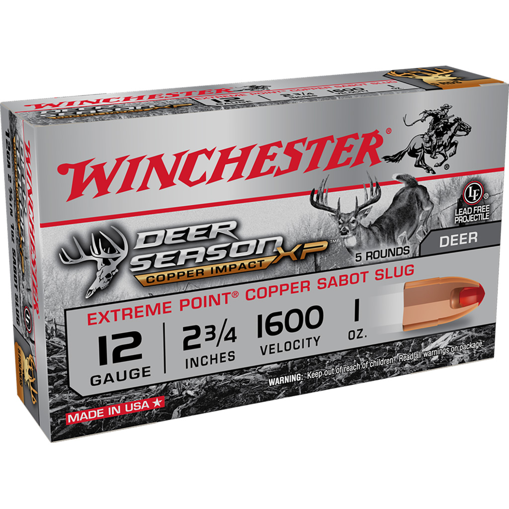 020892025820 Winchester Copper Impact Sabot Slug 12 Ga. 2.75 In. 1 Oz. 5 Rd.