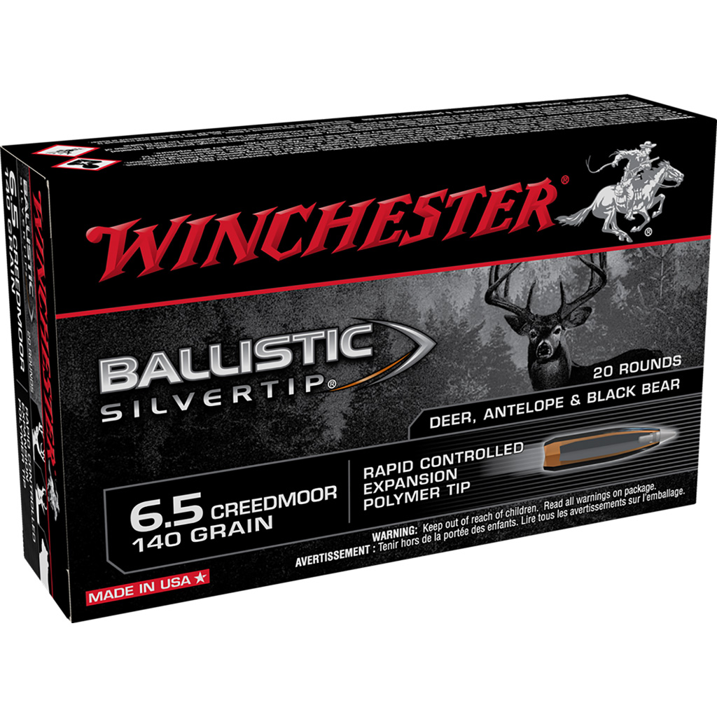 020892227934 Winchester Ballistic Silvertip Rifle Ammo 6.5 Creedmoor 140 Gr Ballistic Silvertip 20 Rd