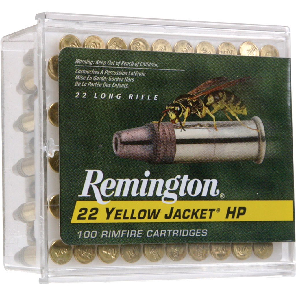 047700481104 Remington Yellow Jacket Rimfire Ammo 22 Lr. 33 Gr. Tchp 100 Rd.