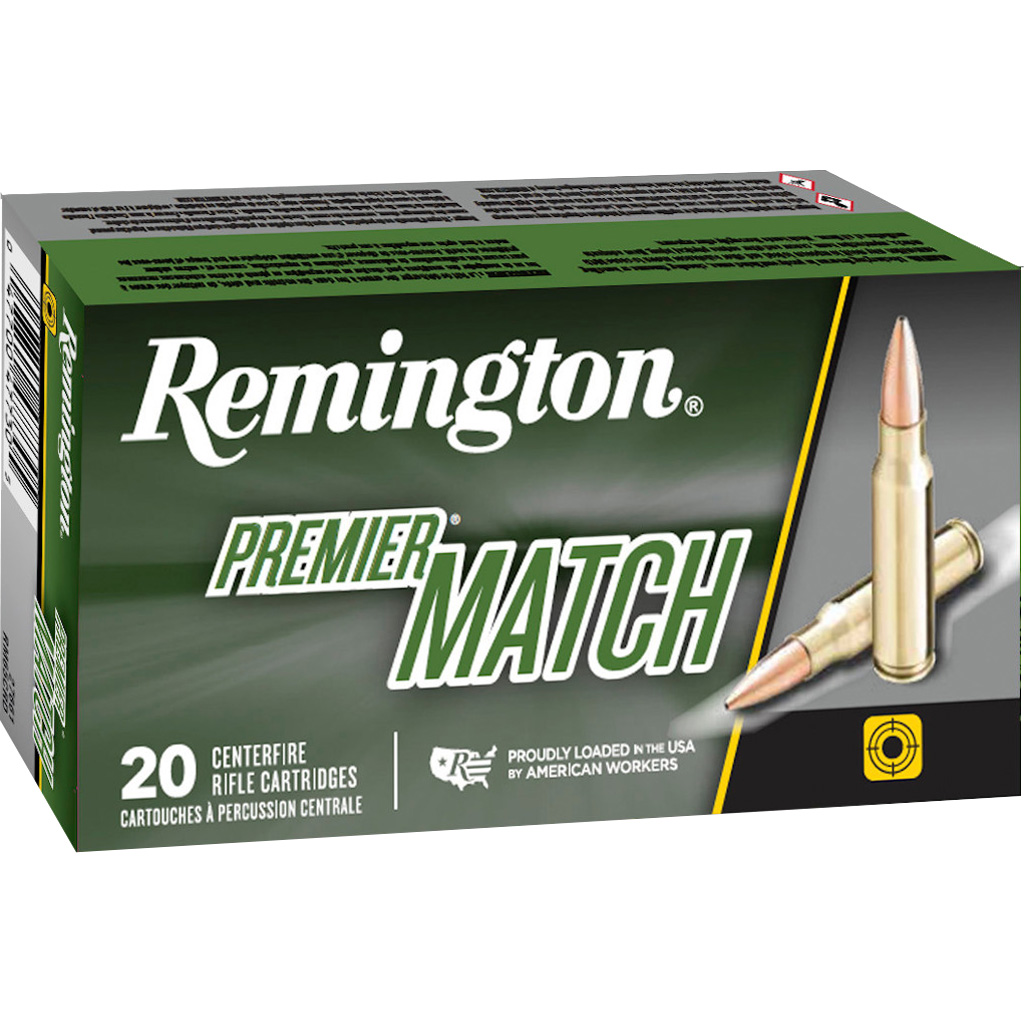 047700173405 Remington Premier Match Centerfire Rifle Ammo 223 Rem. 62 Gr. Hp Match 20 Rd.
