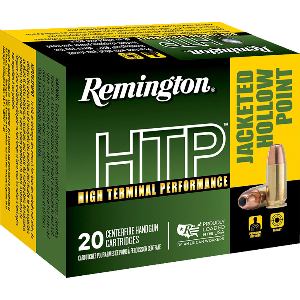 047700496603 Remington Htp Handgun Ammo 380 Acp 88 Gr. Jhp 20 Rd.