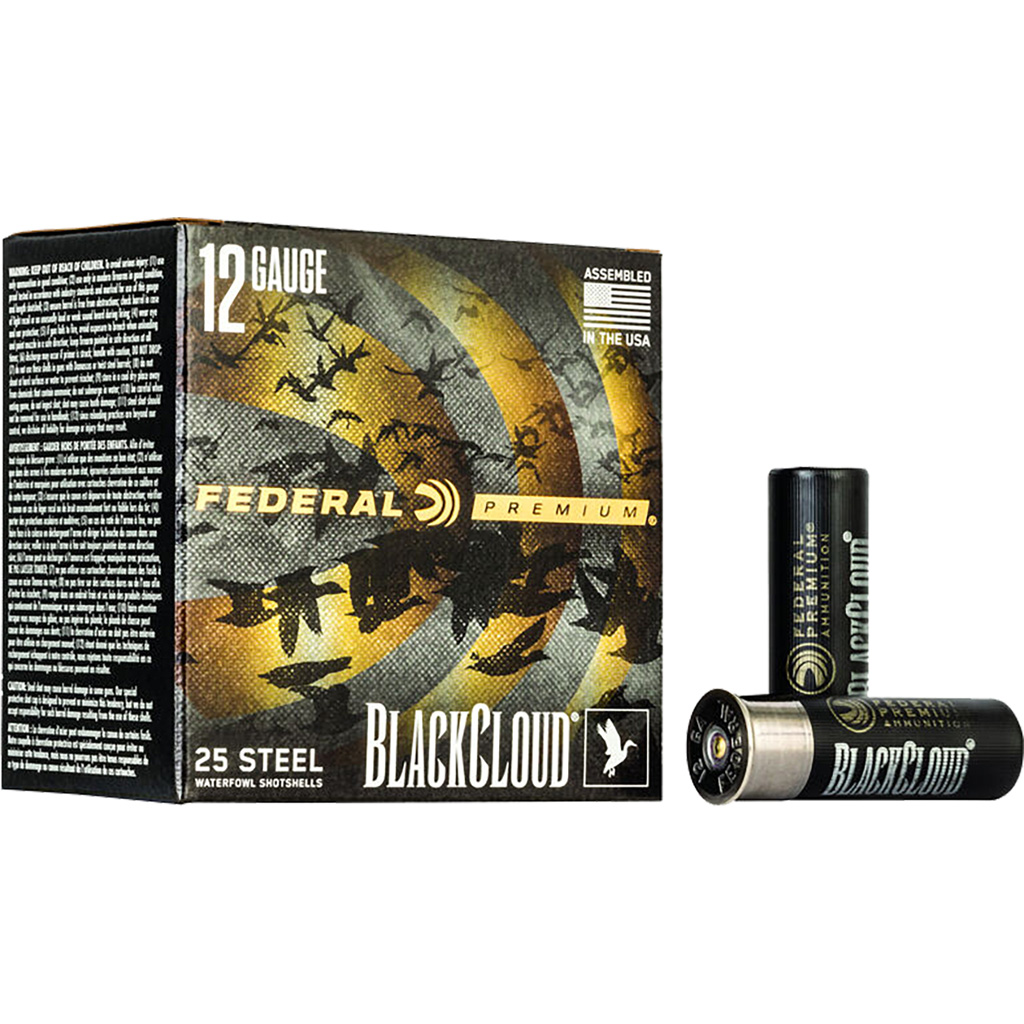 Federal Premium Black Cloud Waterfowl Shotgun Ammo 12 Ga. 3.5 In. 1 1/2 Oz. 4 Shot 25 Rd.