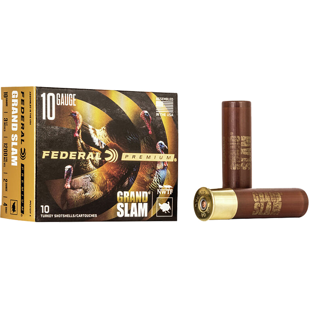 604544628265 Federal Premium Grandslam Shotgun Ammo 10 Ga. 3.5 In. 2 Oz. 5 Shot 10 Rd.