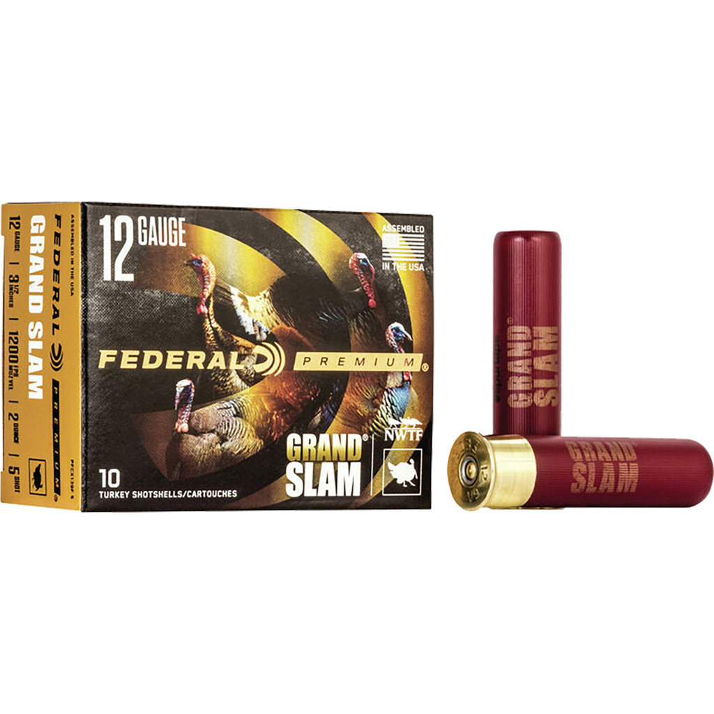 604544631784 Federal Premium Grandslam Shotgun Ammo 12 Ga. 3.5 In. 2 Oz. 5 Shot 10 Rd.