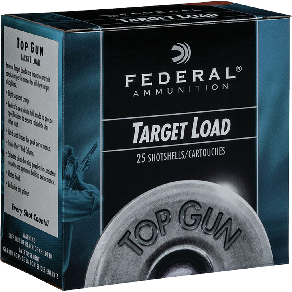 604544653380 Federal Top Gun Shotgun Ammo 20 Ga. 2.75 In. 2.5 Dr. 7/8 Oz. 8 Shot 100 Rd.