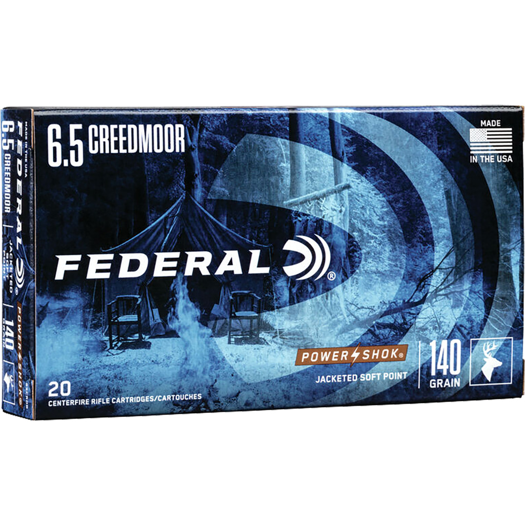 604544638301 Federal Power-shok Rifle Ammo 6.5 Creedmoor 140 Gr. Sp 20 Rd.