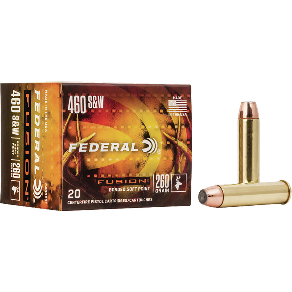 029465060435 Federal Fusion Handgun Ammo 460 S&w 260 Gr. Fusion 20 Rd.