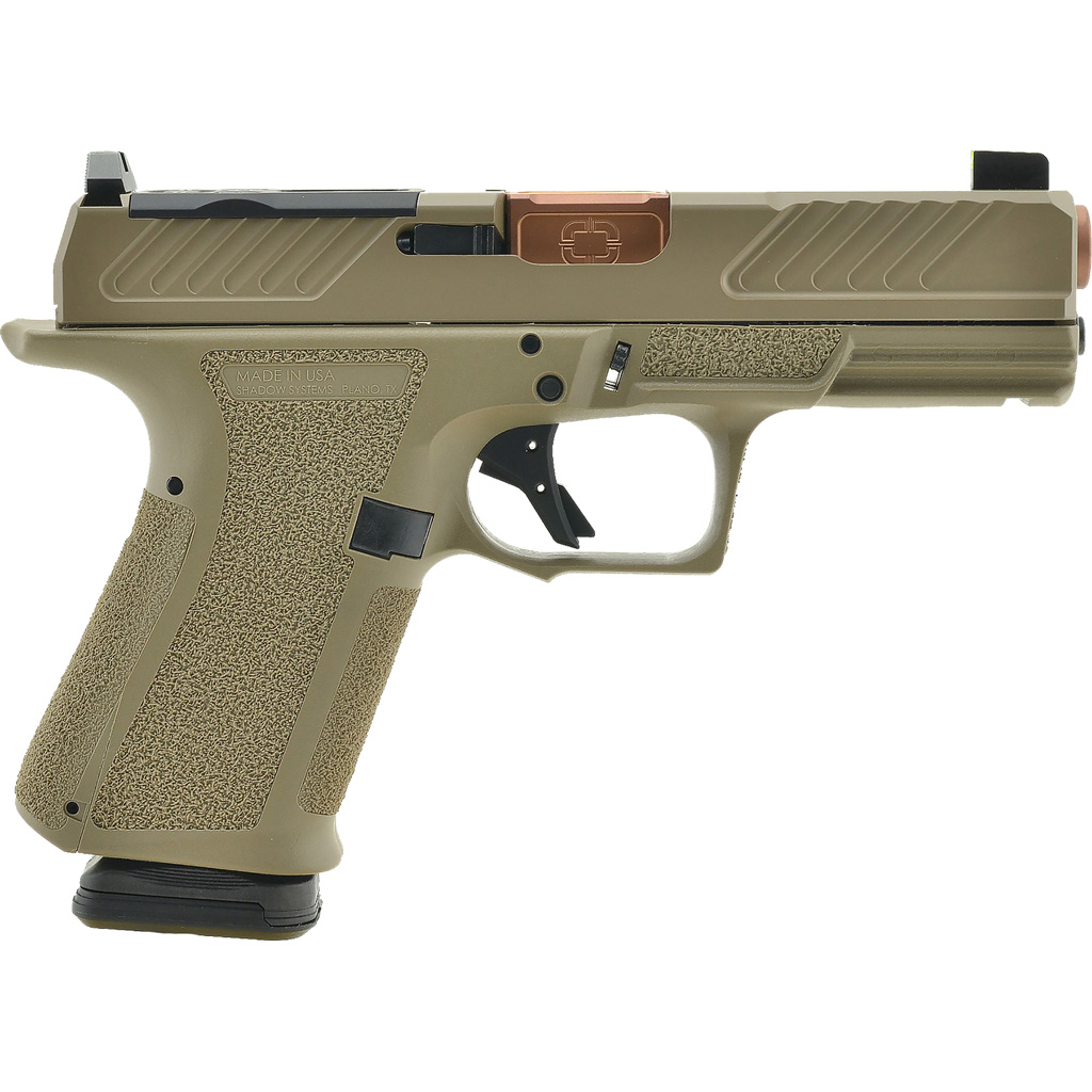 810013431674 Shadow Systems Mr920 Combat Slide Optic Pistol 9mm 4 In Fde Frame Unthreaded Barrel Bronze 15 Rd.