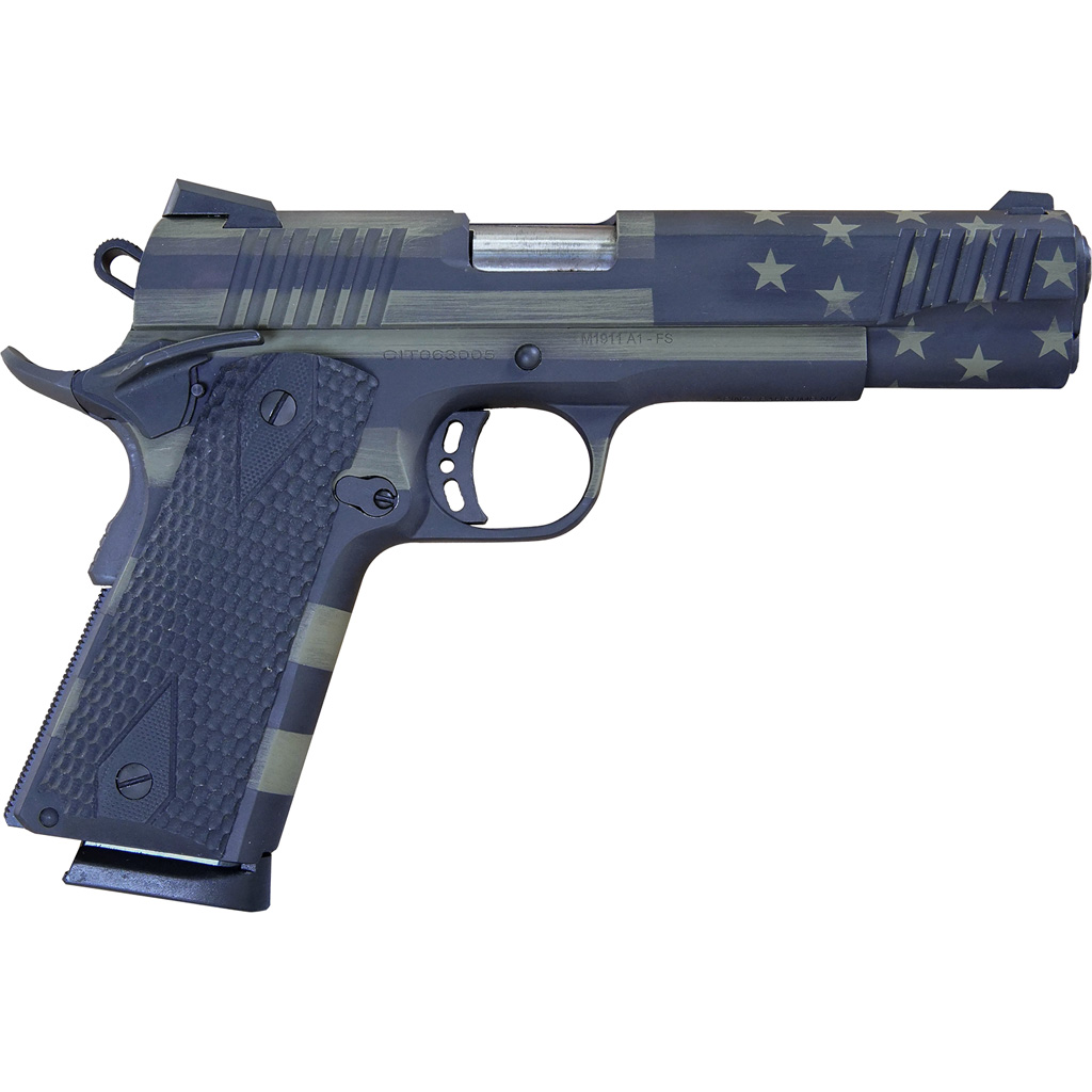 682146282153 Citadel M1911-a1 Government Fsp Pistol 45 Acp 5 In. Usa Flag Bazooka 10 Rd. W/ Can