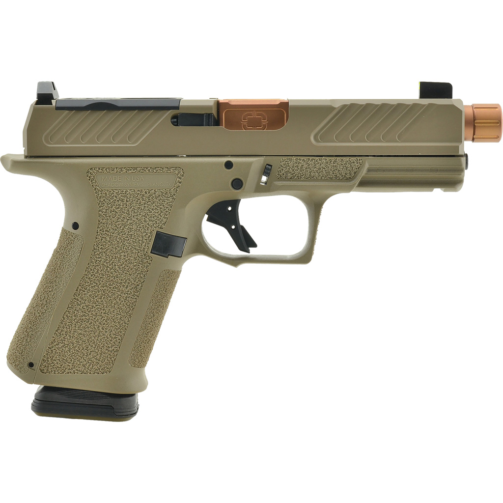 810013431650 Shadow Systems Mr920 Combat Slide Optic Pistol 9mm 4 In Fde Frame Threaded Barrel Bronze 15 Rd.