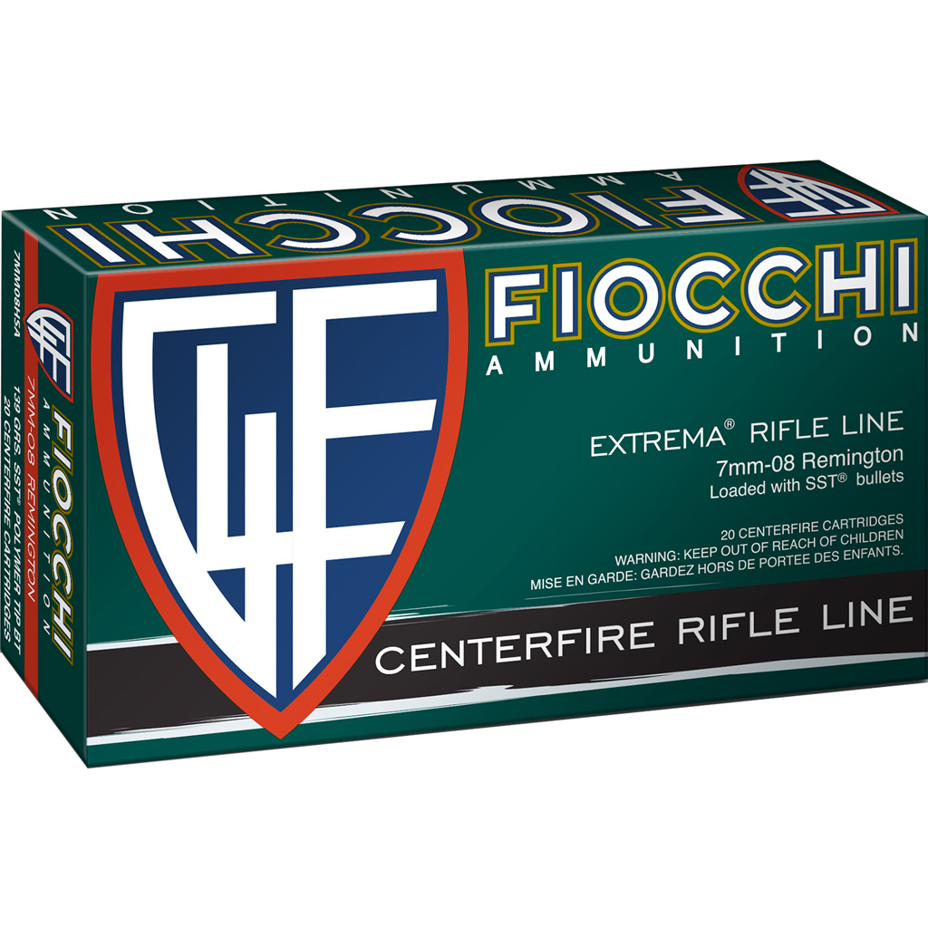 762344711249 Fiocchi Hyperformance Hunt Rifle Ammo 7mm-08 Rem. 139 Gr. Sst 20 Rd.