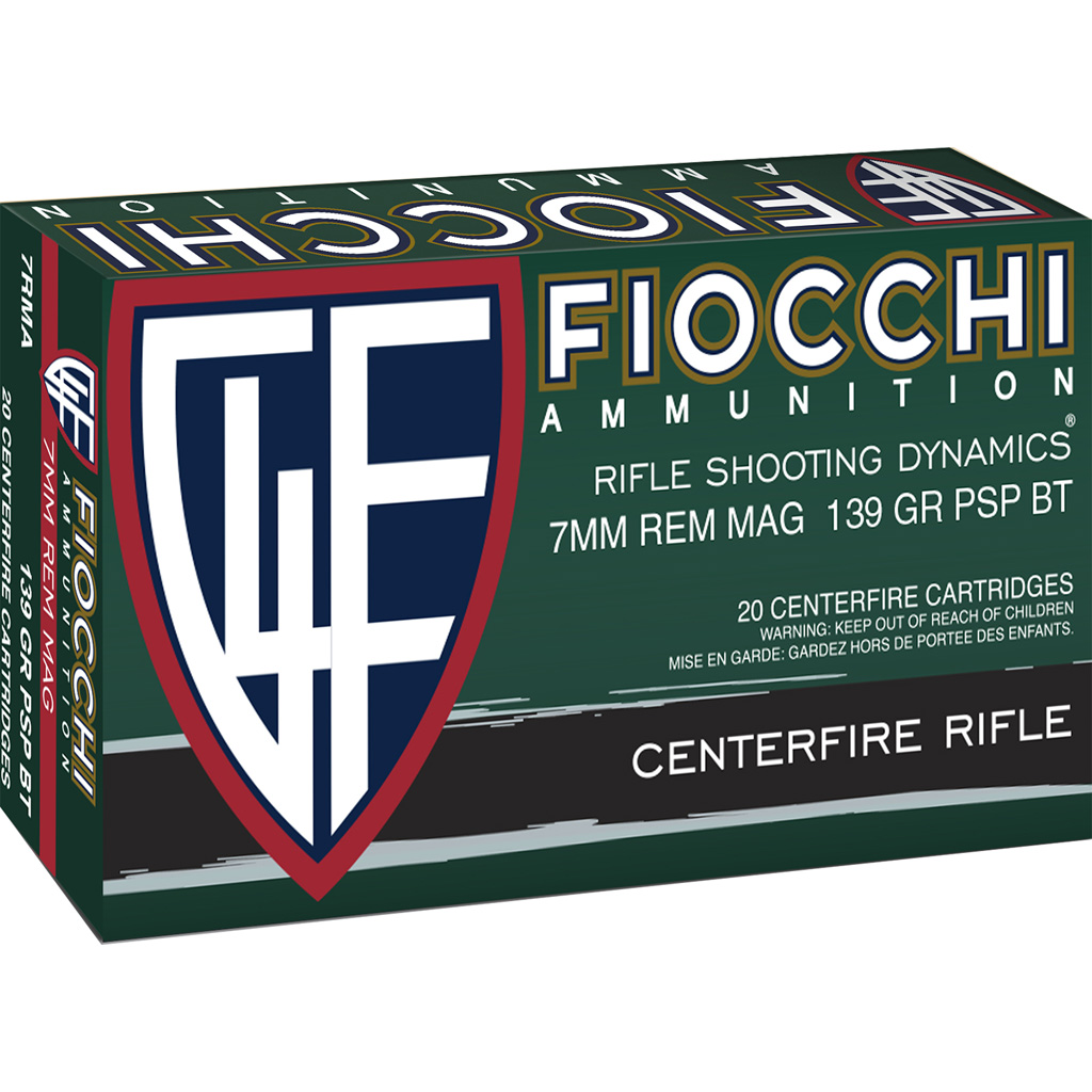 762344712109 Fiocchi Field Dynamics Centerfire Rifle Ammo 7mm Rem. Mag. 139 Gr. Psp 20 Rd.