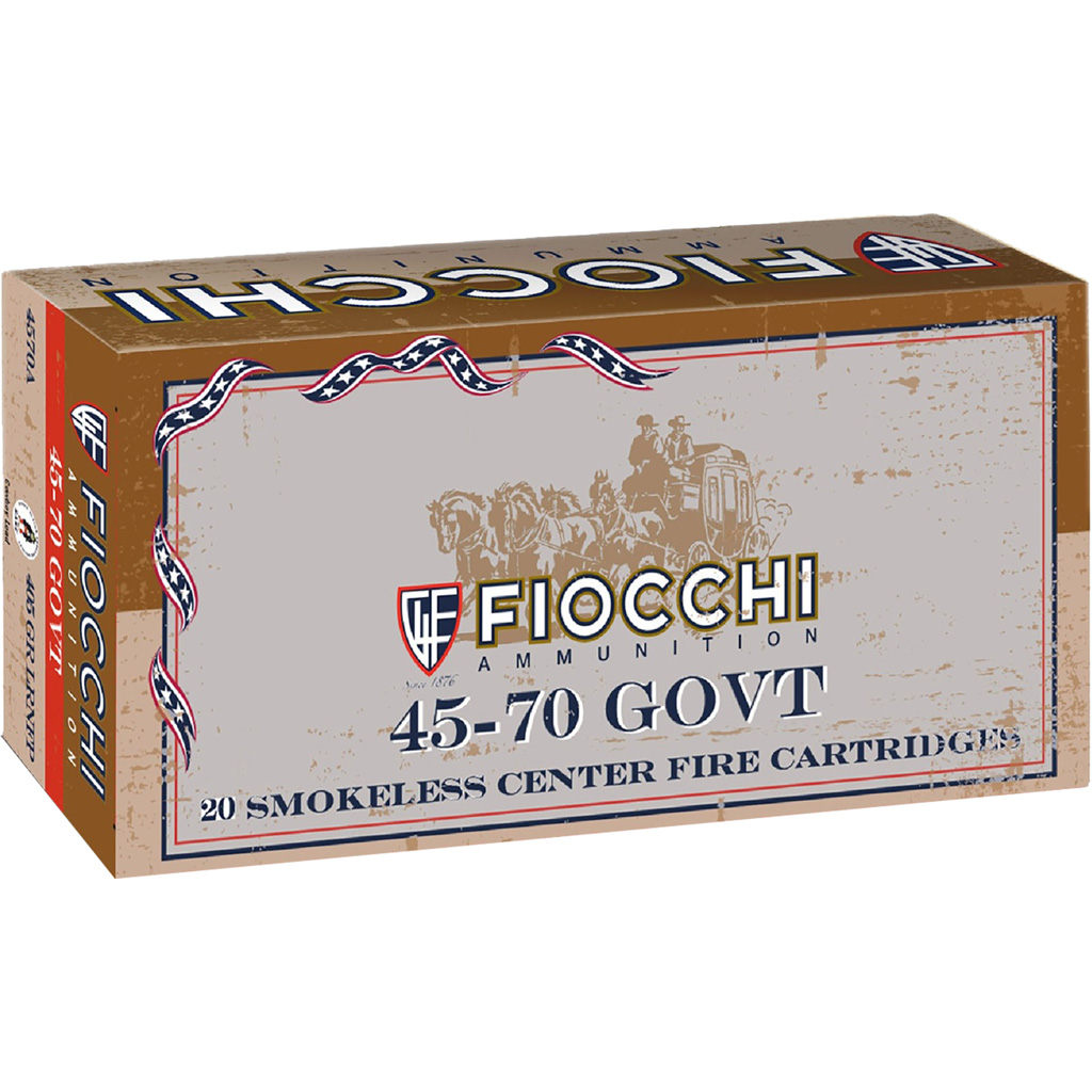 762344712208 Fiocchi Cowboy Action Centerfire Rifle Ammo 45-70 Govt. 405 Gr. Lrnfp 20 Rd.