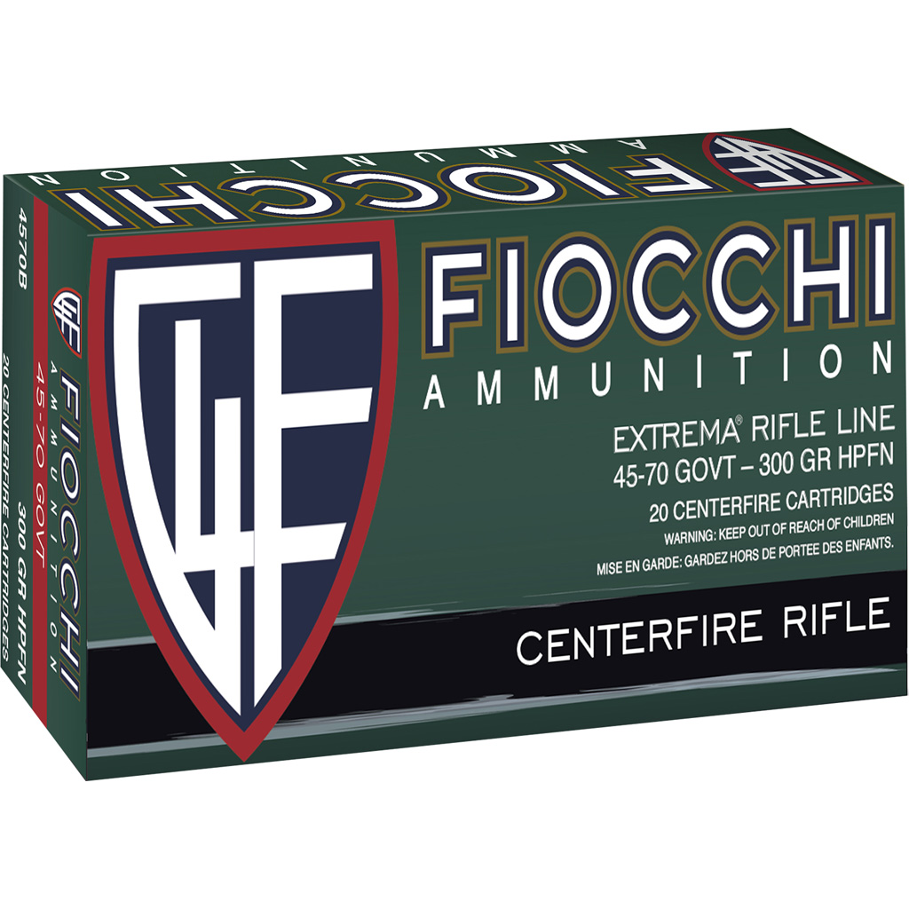 762344712192 Fiocchi Field Dynamics Centerfire Rifle Ammo 45-70 Govt. 300 Gr. Hpfn 20 Rd.