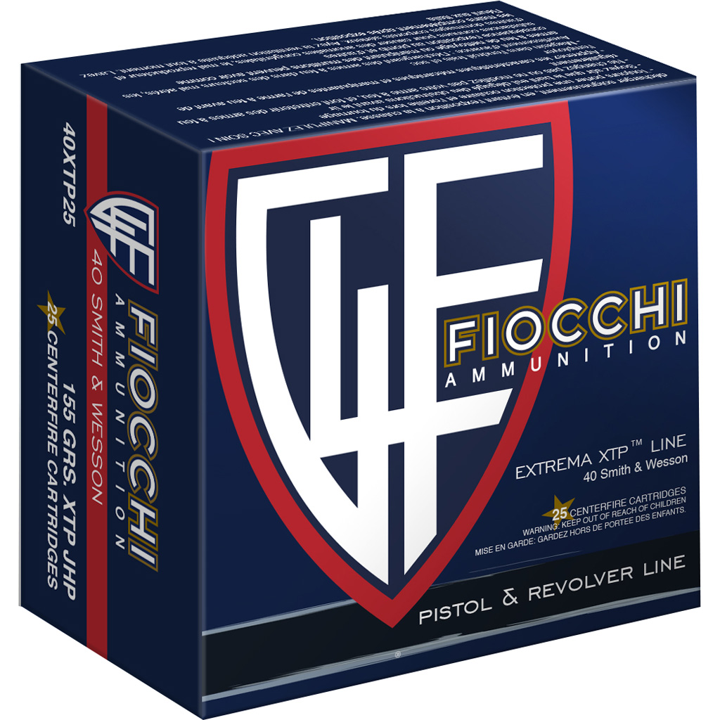 762344710549 Fiocchi Hyperformance Defense Pistol Ammo 40 S&w 155 Gr. Xtphp 25 Rd.