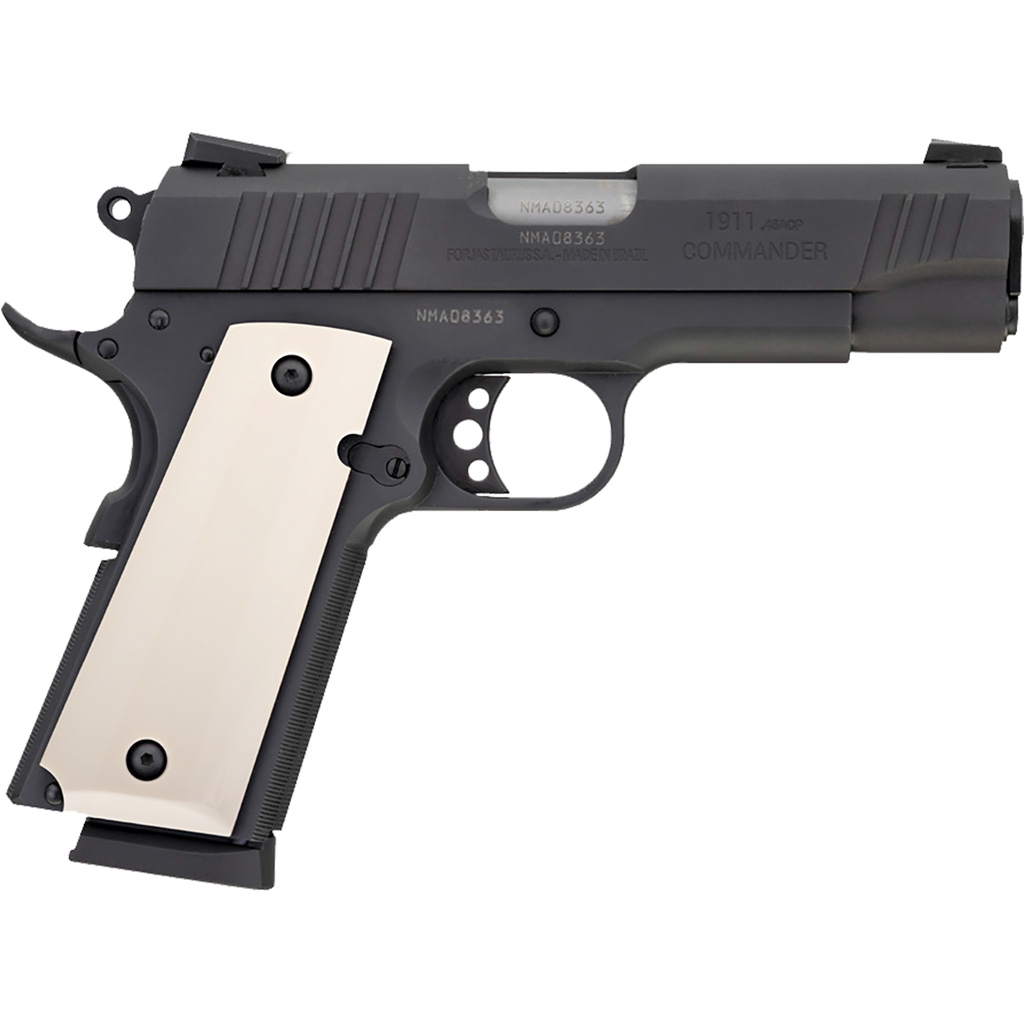 Taurus 1911 Commander Pistol 45 Acp 4.25 In. Black Plain Ivory Grips 8 Rd.