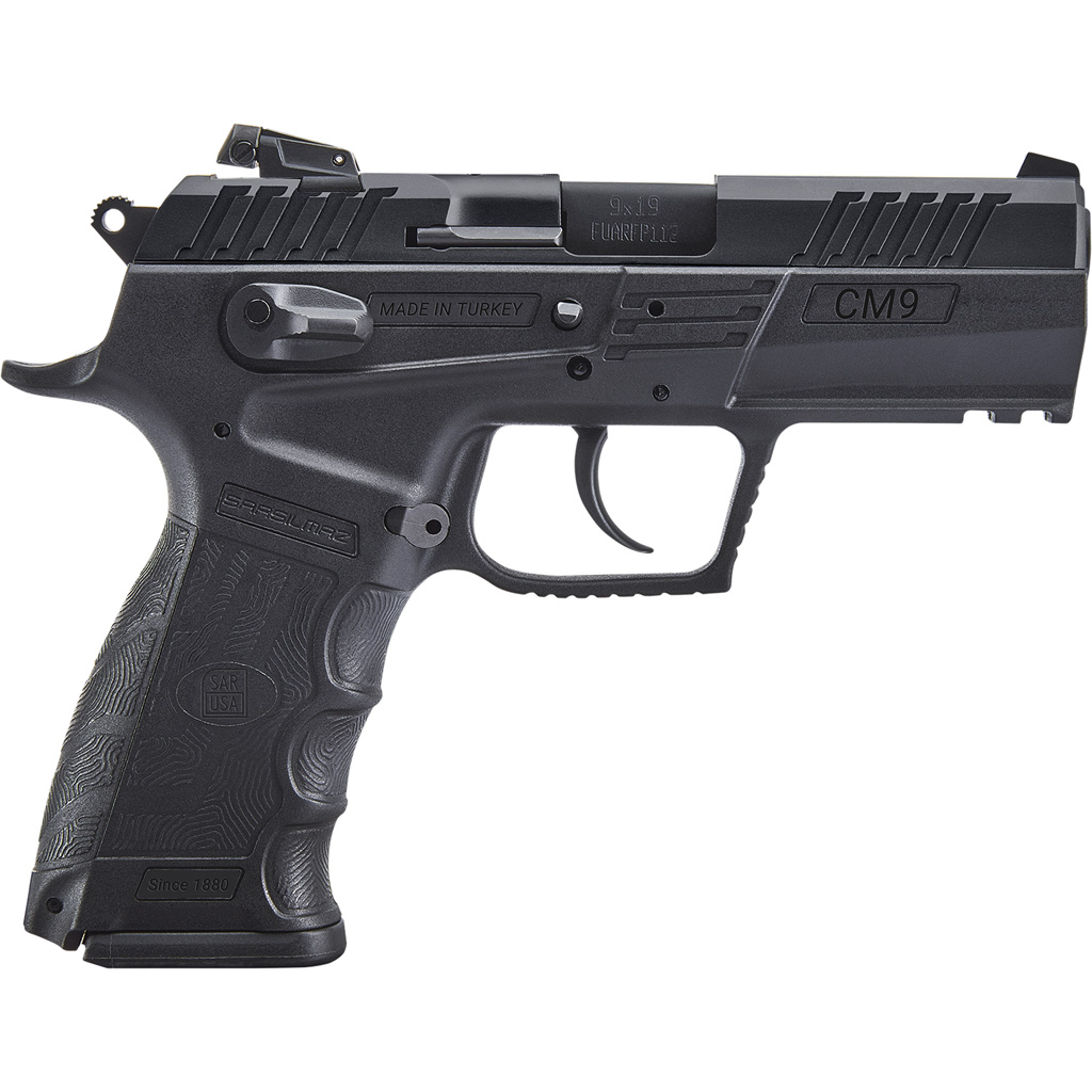 858763007107 Sar Usa Cm9 Pistol 9mm 3.8 In. Black 17 Rd.