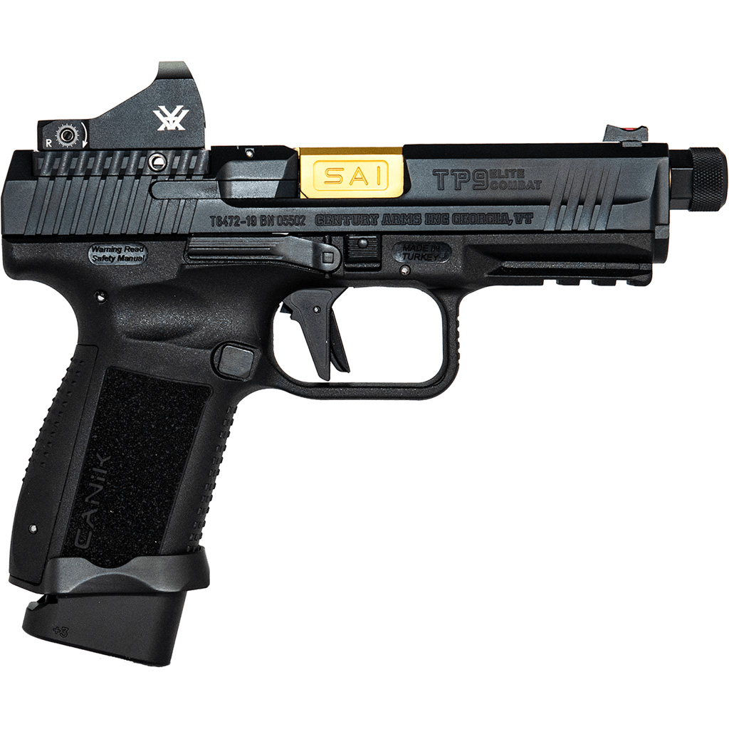 Canik Tp9 Elite Combat Executive Pistol 9mm 4.73 In. Black 15 & 18 Rd. W/ Vortex Viper