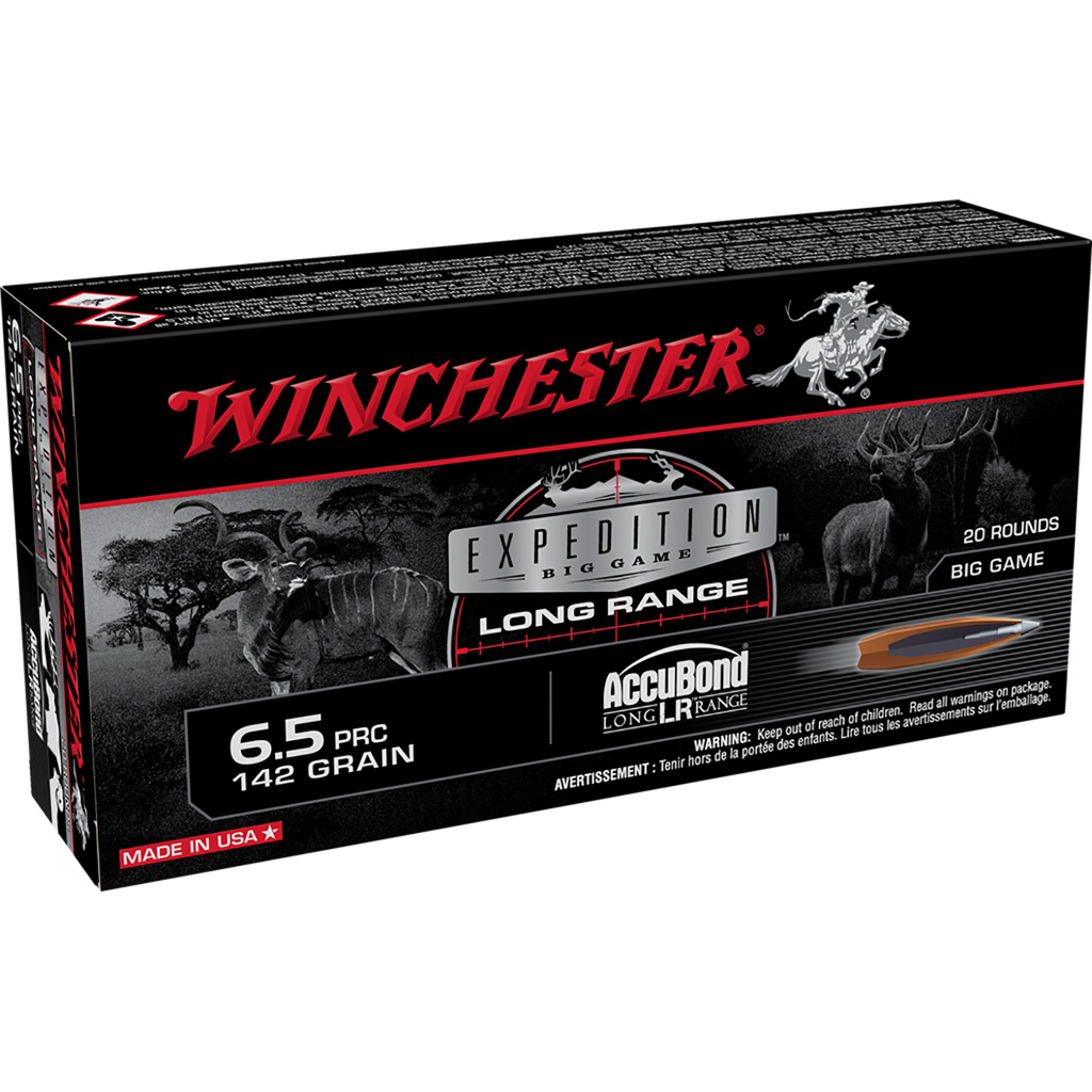 020892230439 Winchester Expedition Big Game Long Range Ammo 6.5 Prc 142 Gr. Accubond Lr 20 Rd.