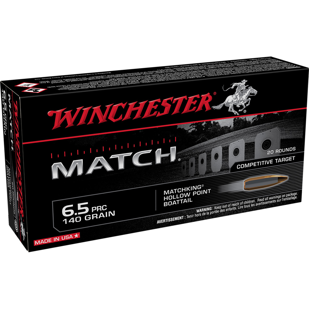 020892230392 Winchester Match Rifle Ammo 6.5 Prc 140 Gr. Bthp 20 Rd.
