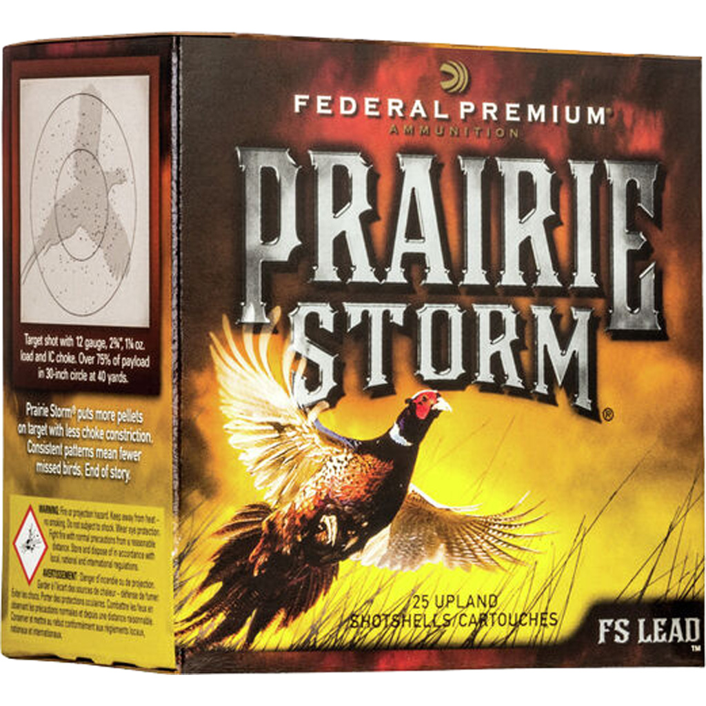 604544626421 Federal Premium Prairie Storm Shotgun Ammo 20 Ga. 2.75in. 1oz. 5 Shot Fs Lead 25 Rd.