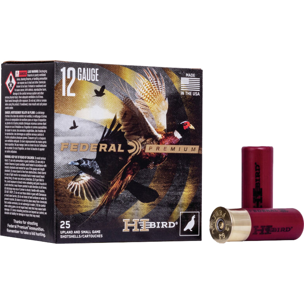604544625554 Federal Hi-bird Game Load 12 Ga. 2.75 In. 1 1/4 Oz. 5 Shot 25 Rd.