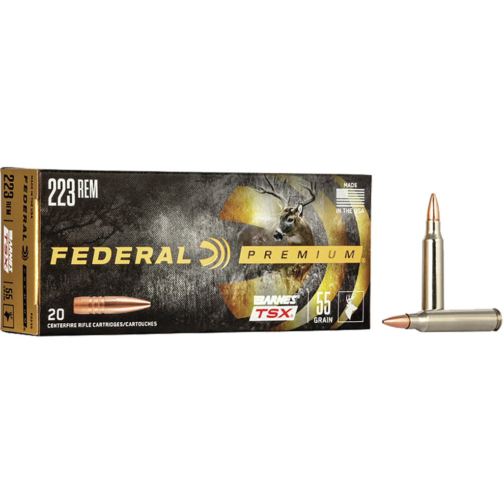 029465060305 Federal Premium Rifle Ammo 223 Rem. 55 Gr. Barnes Tsx 20 Rd.