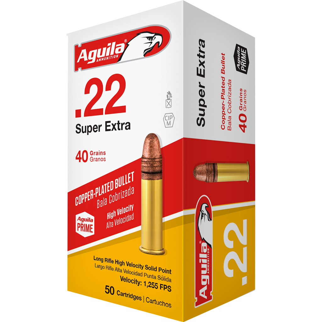 640420001012 Aguila Standard High Velocity Rimfire Ammo 22 Lr. 40 Gr. Solid 50 Rd.