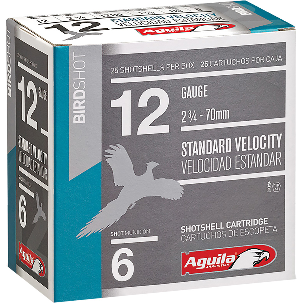 640420002705 Aguila High Velocity Shotgun Game Load 12 Ga. 2.75 In. 1 1/8 Oz. 6 Shot 25 Rd.