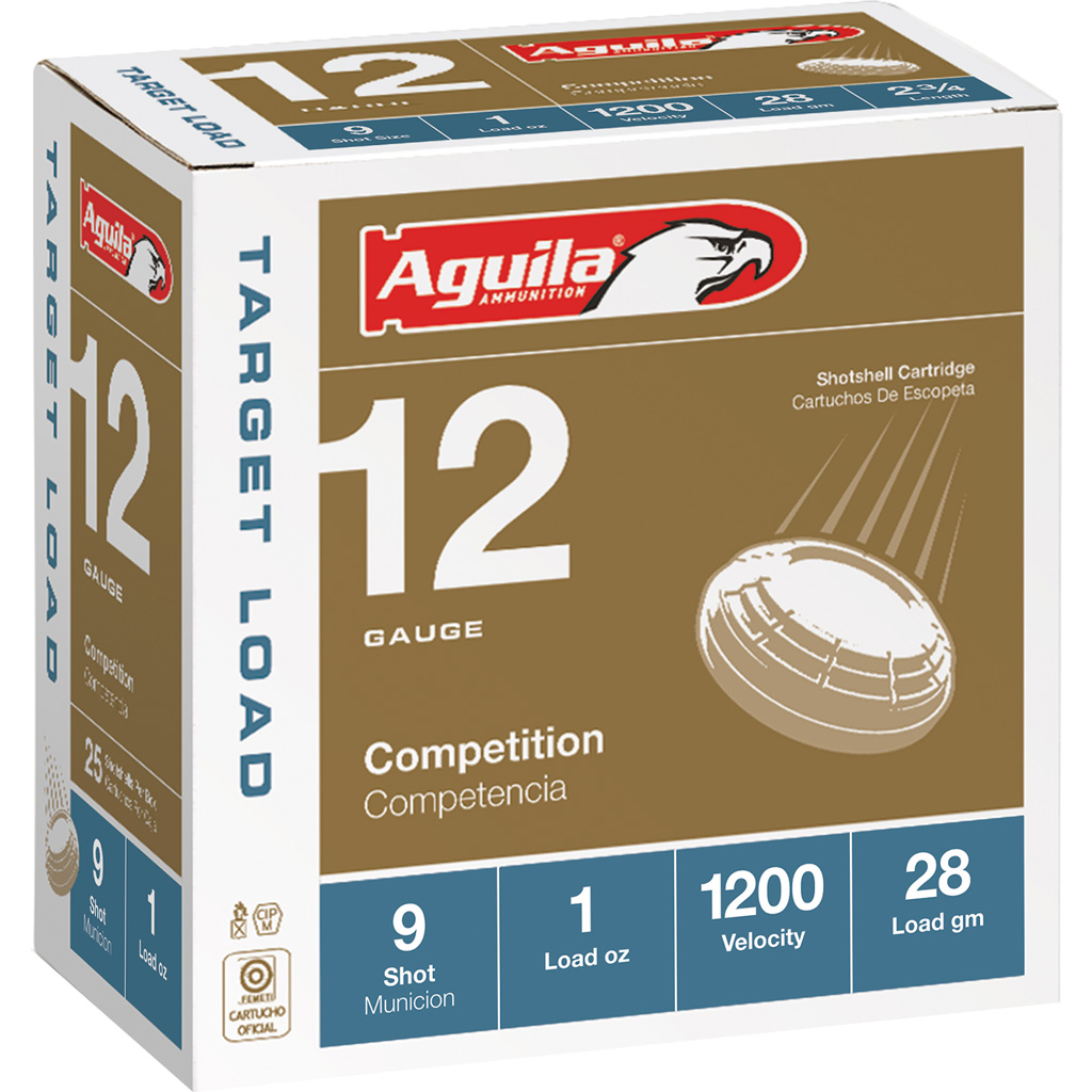 Aguila Target Shotgun Load 12 Ga. 2.75 In. 1 Oz. 1200 Fps 9 Shot 25 Rd.
