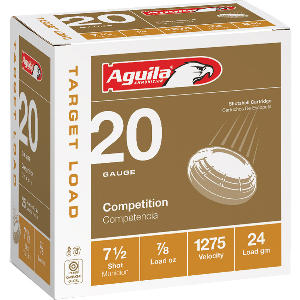 640420006253 Aguila Target Shotgun Load 20 Ga. 2.75 In. 7/8 Oz. 7.5 Shot 25 Rd.