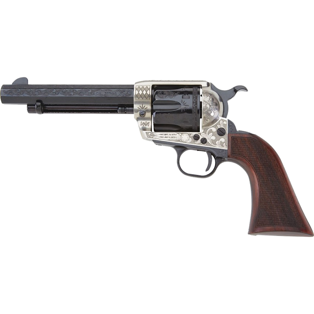 641996211676 Pietta 1873 Alchimista Iii Revolver 45 Lc 5.5 In. Silver & Blue Checkered Walnut Army