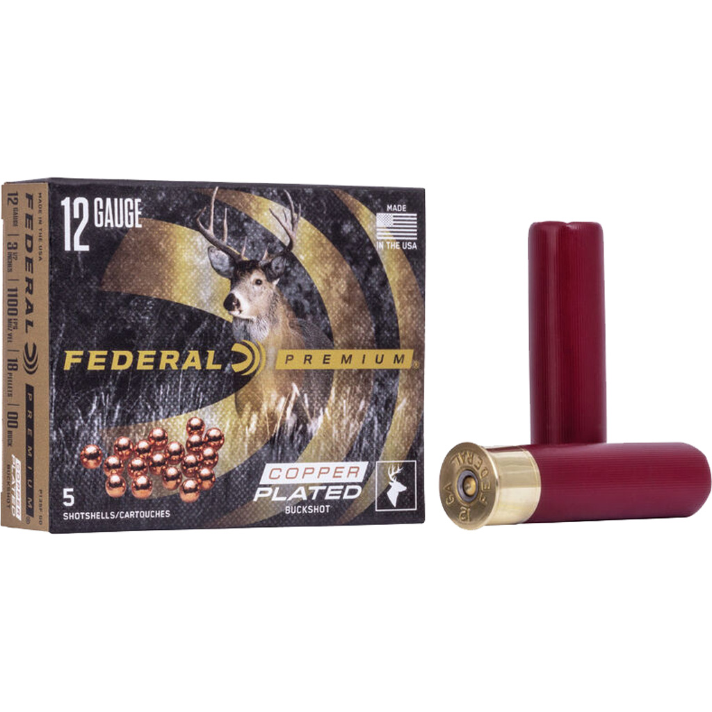 029465028350 Federal Premium Vital Shok Shotgun Ammo 12 Ga. 3.5 In. 18 Pellets 00 Buck 5 Rd.