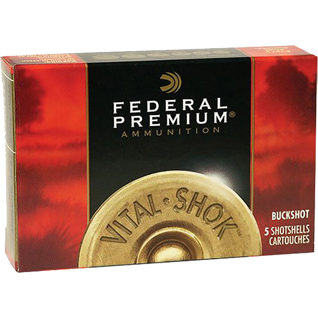 029465001216 Federal Premium Vital Shok Shotgun Ammo 12 Ga. 3 In. 15 Pellets 00 Buck 5 Rd.