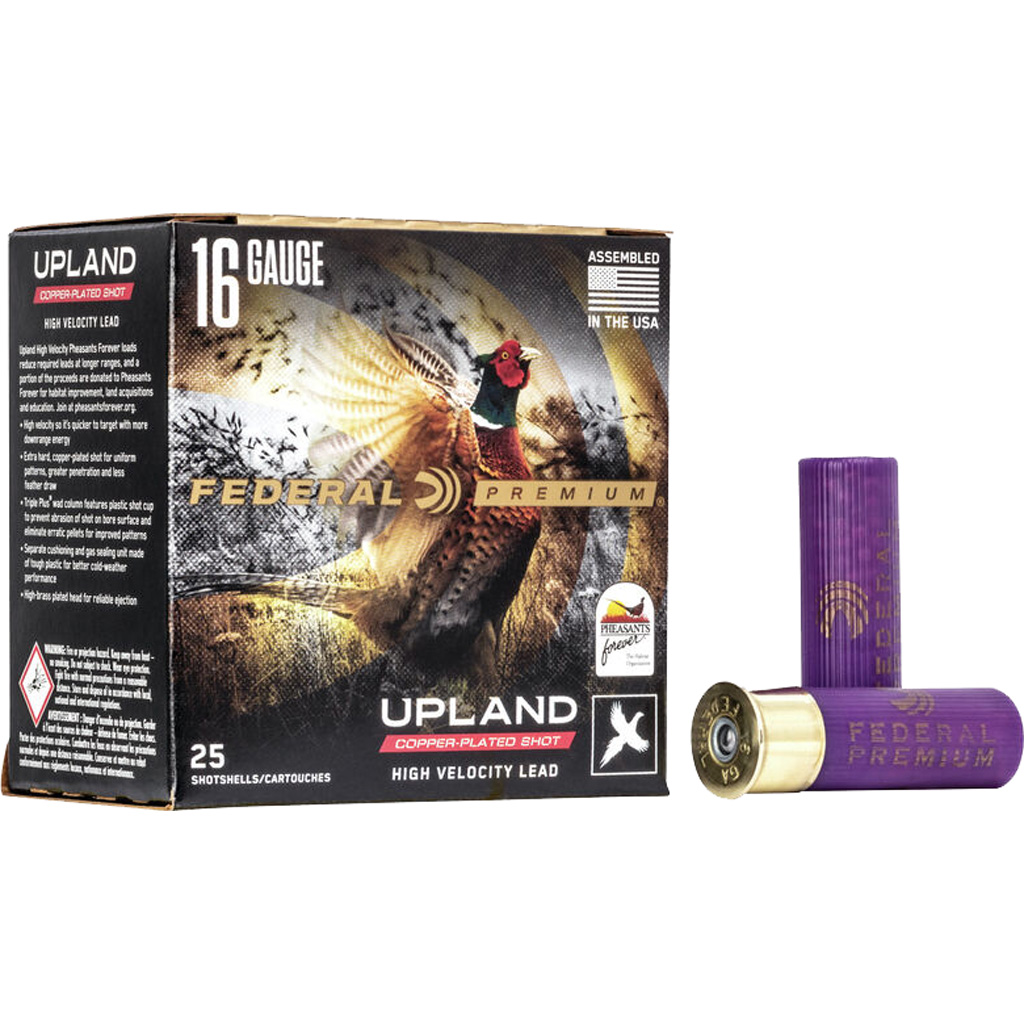 Federal Premium Upland Wing-shok Ammo 16 Ga. 2.75 In. 1 1/8 Oz. 5 Shot 25 Rd.