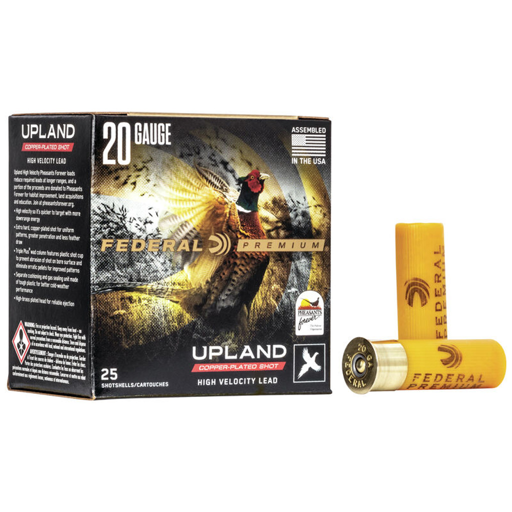 63892890 Federal Premium Upland Wing-shok Ammo 20 Ga. 2.75 In. 1 Oz. 6 Shot 25 Rd.